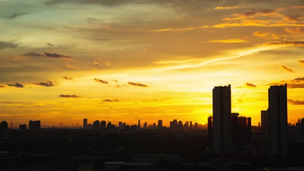 Time Lapse Zonsopgang Prachtige Schemering Pluizige Storm Bewolkt Blauw Gele — Stockvideo