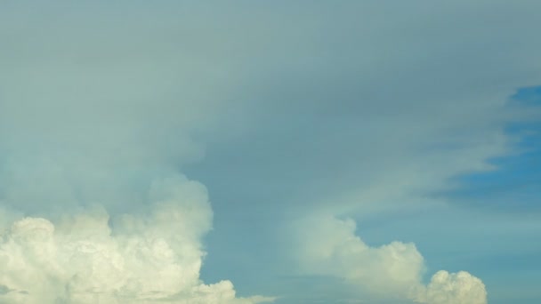 Time Lapse Zonsondergang Prachtige Schemering Pluizige Storm Bewolkt Blauw Gele — Stockvideo