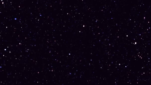 4K宇宙飞船在闪闪发光的恒星上运行曲速驱动 免版税图库视频片段