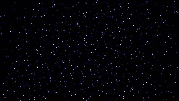 Wideo Animacja Shinny Niebieskie Gwiazdy Szybki Zooming Czarnej Galaktyce Przestrzeń — Wideo stockowe