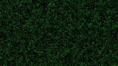 4K yeşil parçacık pürüzsüz akış opaklığı siyah ekran arkaplanını yeşil ekran arkaplanı, başka bir iş videosu ekleyerek reklama geçiş kavramı