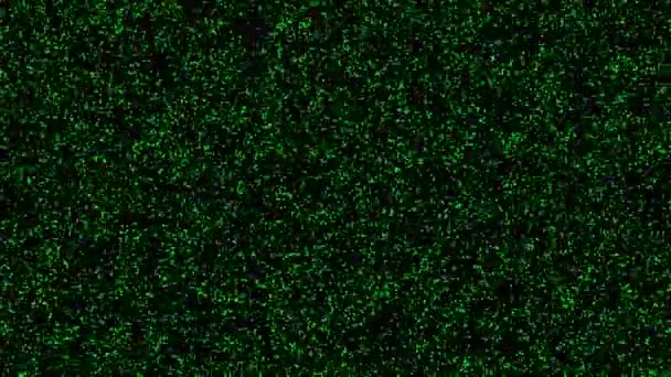 Grüne Teilchen Glatte Durchflussundurchsichtigkeit Schwarzen Bildschirmhintergrund Grünen Bildschirmhintergrund Ändern Konzept — Stockvideo