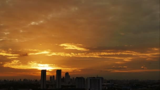 Time Lapse Sunset Sunrise Beautiful Twilight Fluffy Storm Cloudy Blue — Vídeos de Stock