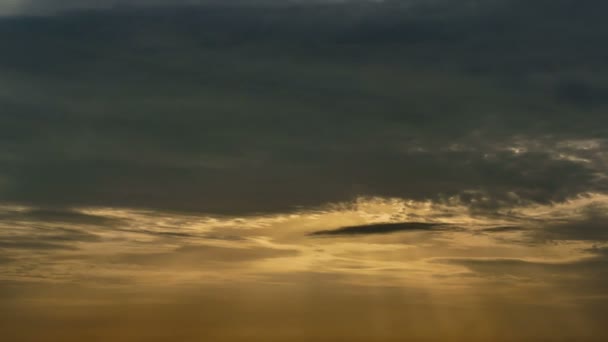 Zeitraffer Sonnenuntergang Sonnenaufgang Und Schöne Dämmerung Flauschigen Sturm Bewölkt Blauen — Stockvideo