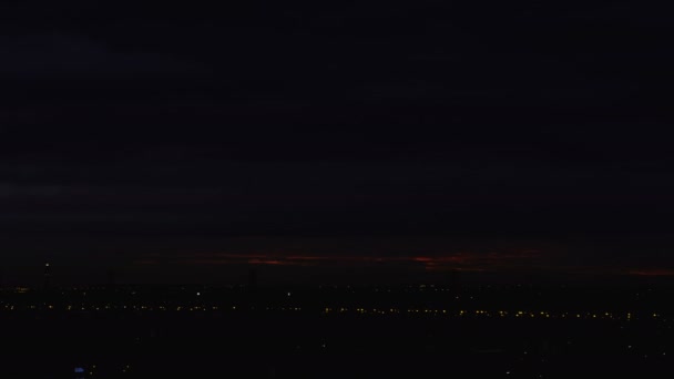 Проміжок Часу Схід Сонця Красиві Сутінки Пухнастий Шторм Хмарне Синьо — стокове відео