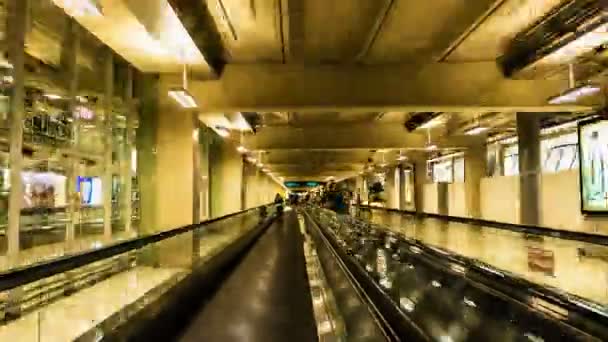 Bangkok Tajlandia Września 2018 Pasażer Upływu Czasu Terminalu Lotnisku Suvarnabhumi — Wideo stockowe