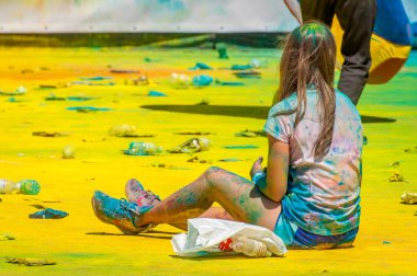 Kiev, Ukrayna - 10 Haziran 2018: Holi Festival 