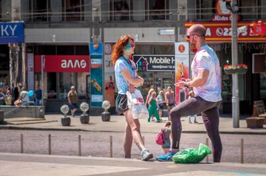 Kiev, Ukrayna - 10 Haziran 2018: Holi Festival 