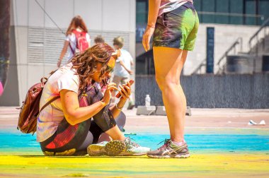 Kiev, Ukrayna - 10 Haziran 2018: Holi Festival 