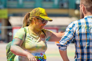 Kiev, Ukrayna - 10 Haziran 2018: Holi Festival 