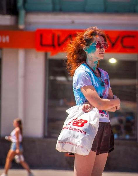 Kiev, Ukrayna - 10 Haziran 2018: Holi Festival 