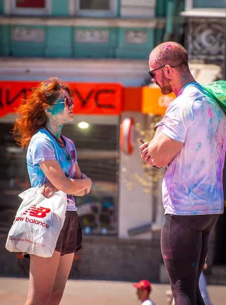 Kiev, Ukrayna - 10 Haziran 2018: Holi Festival 