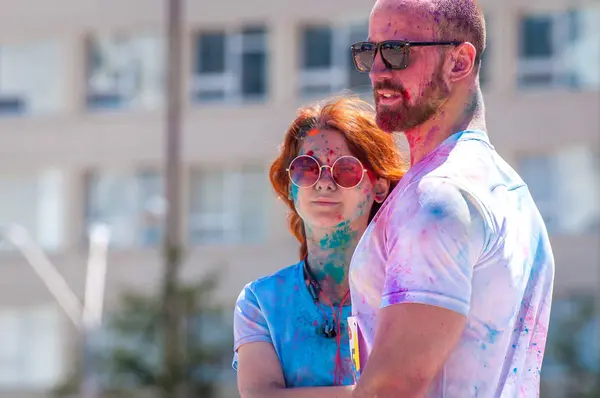 Kiev, Ukrayna - 10 Haziran 2018: Holi Festival 