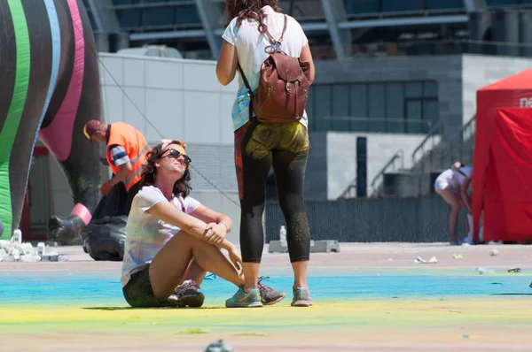 Kiev, Ukrayna - 10 Haziran 2018: Holi Festival 