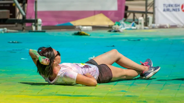 Kiev, Ukrayna - 10 Haziran 2018: Holi Festival 