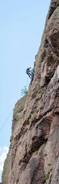 Yuzhnoukrainsk Ukraine June 2018 Rock Climbing Group Young Rock Climbers — Stock Photo, Image