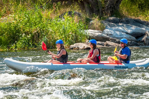 Vesnice Mihia Regionu Mykolajiv Ukrajina Července 2017 Rafting Jízda Kajaku — Stock fotografie