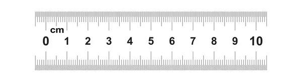 Règle Double Face Centimètres 100 Valeur Division Appareil Mesure Longueur — Image vectorielle