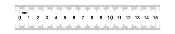 Régua Dupla Face Centímetros 150 Valor Divisão Dispositivo Medição Comprimento —  Vetores de Stock