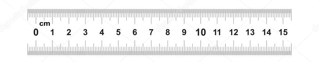 double sided ruler 15 centimeter or 150 mm value of division 0 5 mm precise length measurement device calibration grid 243749286 larastock
