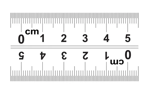 Régua Centímetros Régua Direção Marcação Régua Esquerda Para Direita Direita — Vetor de Stock