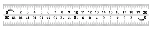 Liniaal Centimeter Liniaal 200 Richting Van Markering Liniaal Van Links — Stockvector