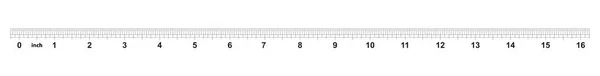 Дюймовая Линейка Цена Деления Подразделения Дюйм Точное Измерительное Устройство Длины — стоковый вектор