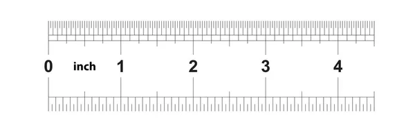 Règle Impériale Pouces Règle Pouces Métrique Outil Mesure Précis Grille — Image vectorielle