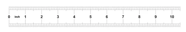 Règle Pouces Métrique Prix Division Est Pouce Règle Double Face — Image vectorielle