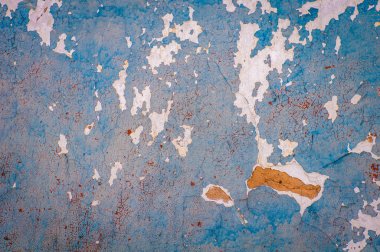 Eski duvar, Kuru, hasarlı çok eski boya ile. Doku, arka plan.