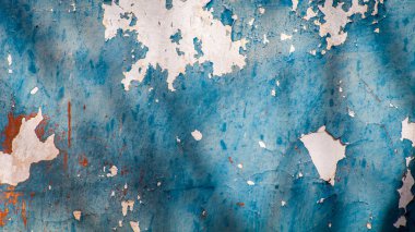 Eski duvar, Kuru, hasarlı çok eski boya ile. Doku, arka plan.