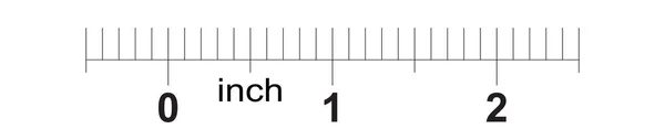 Règle de mesure de ruban de 2 pouces avec des marquages de 0,1 pouce. Grille métrique . — Image vectorielle