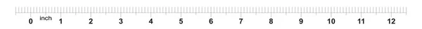 12 hüvelykes mérőszalagot vonalzó 0,1 hüvelyk jelölések. Metrikus rács. — Stock Vector