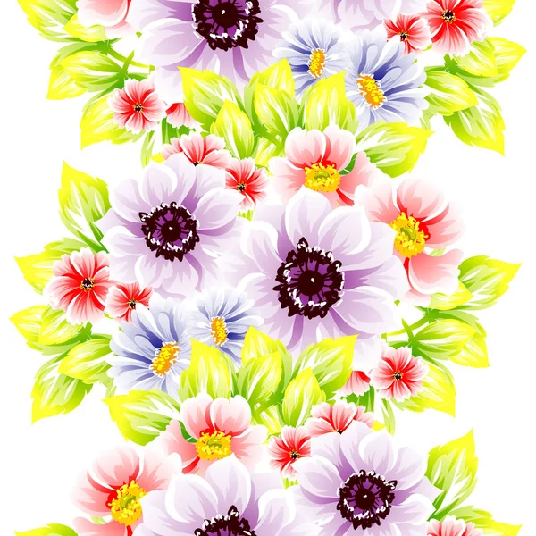 Naadloze Vintage Stijl Bloemenpatroon Floral Elementen Kleur — Stockvector