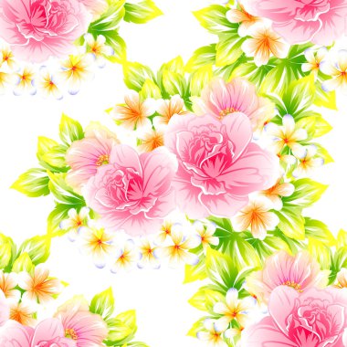 Sorunsuz vintage tarzı çiçek deseni. Renkli çiçek öğeleri