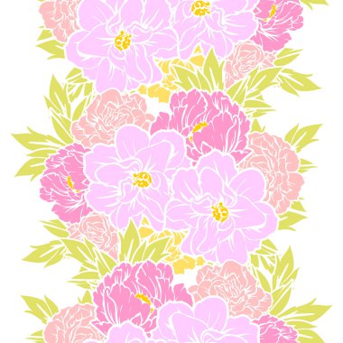 Sorunsuz vintage tarzı çiçek deseni. Renkli çiçek öğeleri