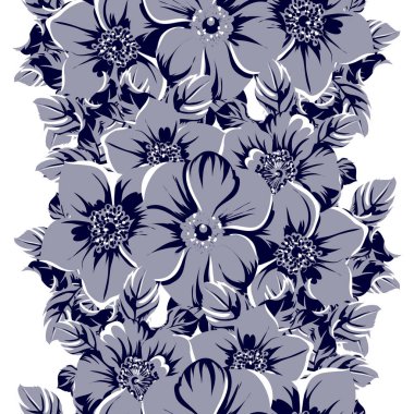 vektör çizimi retro çiçek desen arka plan