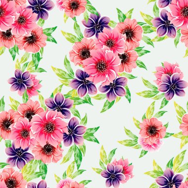 vektör çizim parlak çiçek desen arka plan