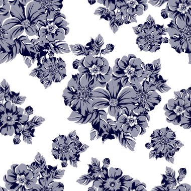 vektör çizimi retro çiçek desen arka plan