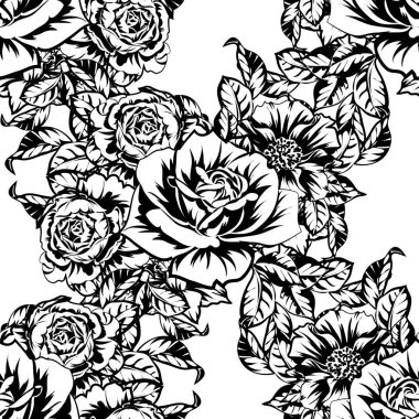 vintage çiçek deseni zemin vektör çizim