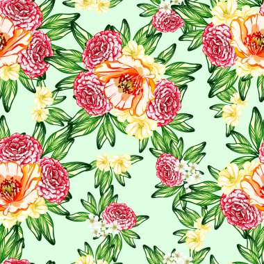 vektör çizim parlak çiçek desen arka plan