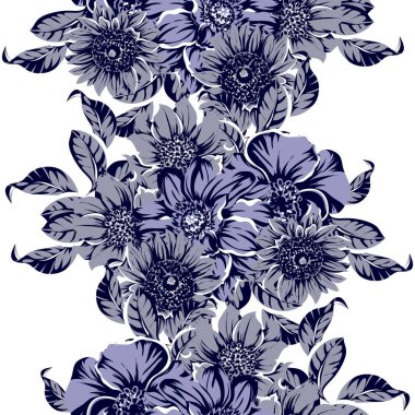 vintage çiçek deseni zemin vektör çizim
