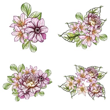 vektör çizim sorunsuz güzel çiçek desen arka plan