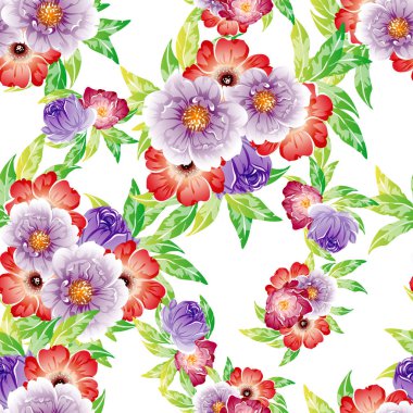 vektör çizim sorunsuz güzel çiçek desen arka plan