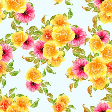 vektör çizim parlak çiçek desen arka plan