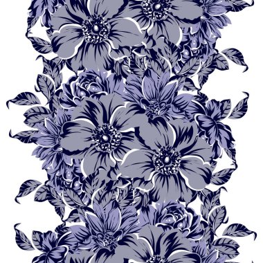 vintage çiçek deseni zemin vektör çizim