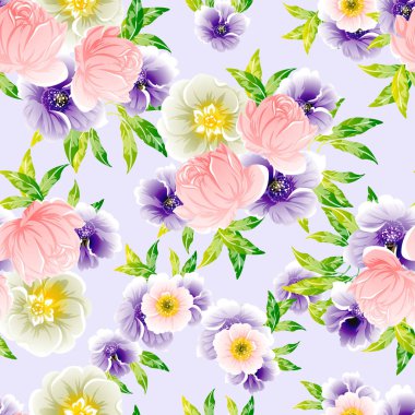 güzel parlak çiçek desen arka plan vektör çizim