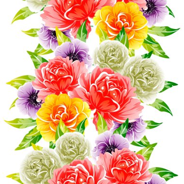 güzel parlak çiçek desen arka plan vektör çizim