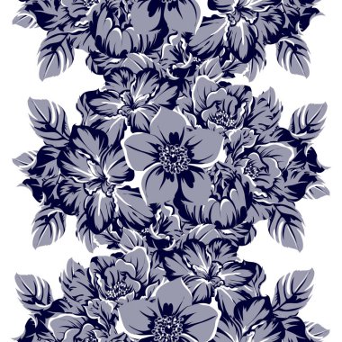 vektör çizimi retro çiçek desen arka plan