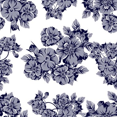 vektör çizimi retro çiçek desen arka plan